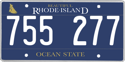 RI license plate 755277