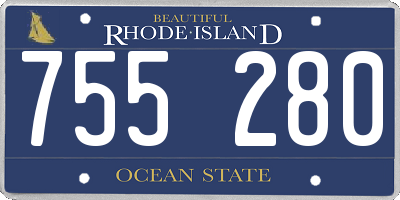 RI license plate 755280