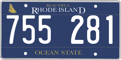 RI license plate 755281