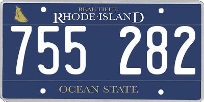 RI license plate 755282