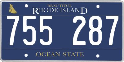 RI license plate 755287