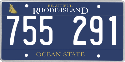 RI license plate 755291