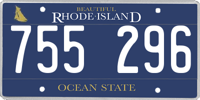 RI license plate 755296