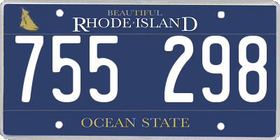 RI license plate 755298