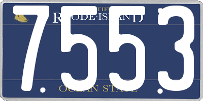RI license plate 7553