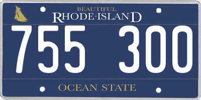 RI license plate 755300