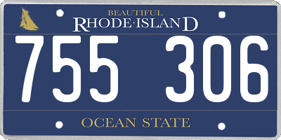 RI license plate 755306