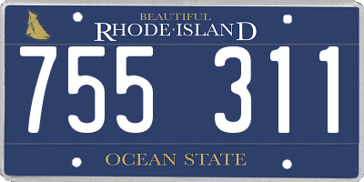 RI license plate 755311