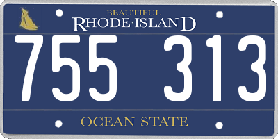RI license plate 755313