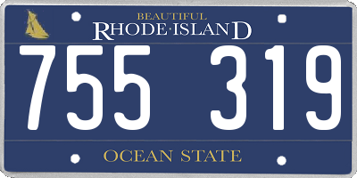 RI license plate 755319