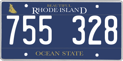 RI license plate 755328