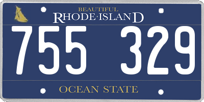 RI license plate 755329