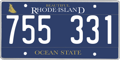 RI license plate 755331