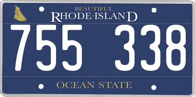 RI license plate 755338