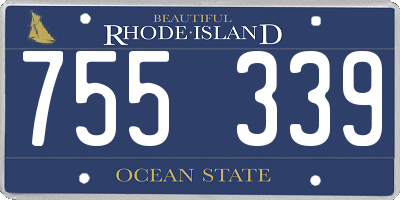 RI license plate 755339