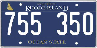 RI license plate 755350