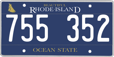 RI license plate 755352