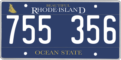 RI license plate 755356