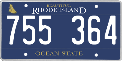 RI license plate 755364