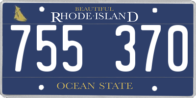 RI license plate 755370