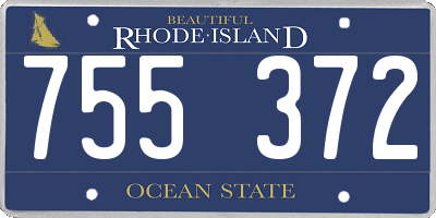 RI license plate 755372