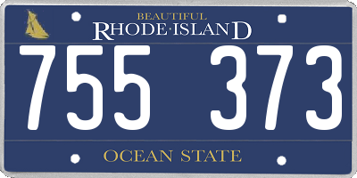 RI license plate 755373
