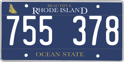 RI license plate 755378