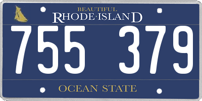 RI license plate 755379