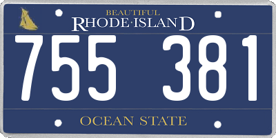 RI license plate 755381