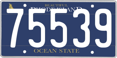 RI license plate 75539