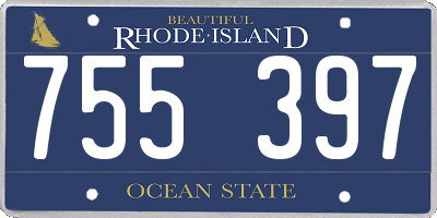 RI license plate 755397