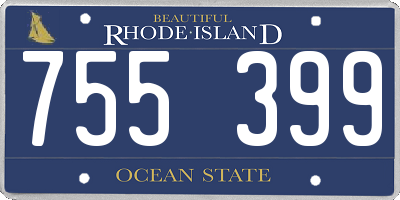 RI license plate 755399