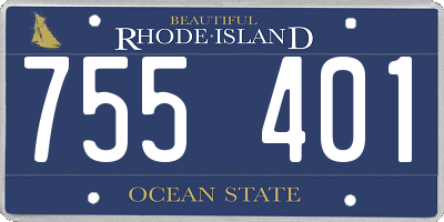 RI license plate 755401