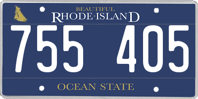 RI license plate 755405
