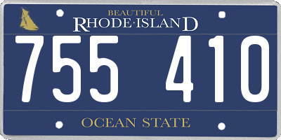RI license plate 755410