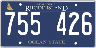 RI license plate 755426