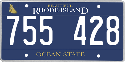 RI license plate 755428