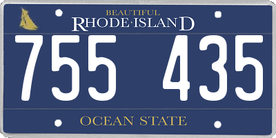 RI license plate 755435