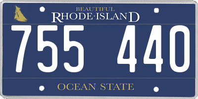 RI license plate 755440