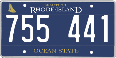 RI license plate 755441