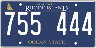 RI license plate 755444