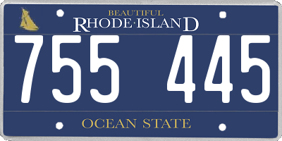 RI license plate 755445