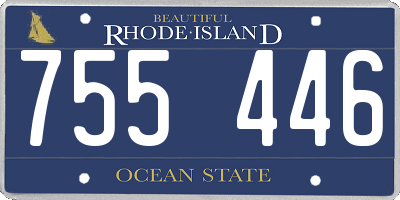 RI license plate 755446