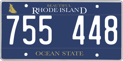 RI license plate 755448