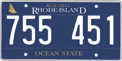 RI license plate 755451