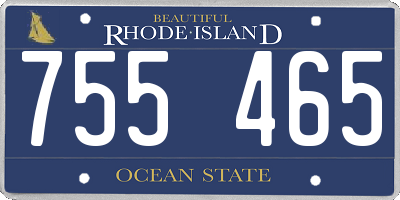 RI license plate 755465
