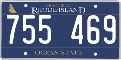 RI license plate 755469