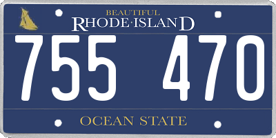 RI license plate 755470