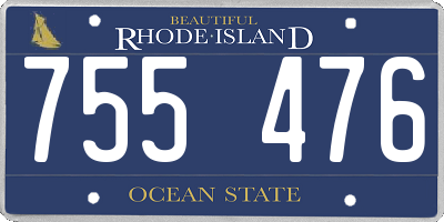RI license plate 755476