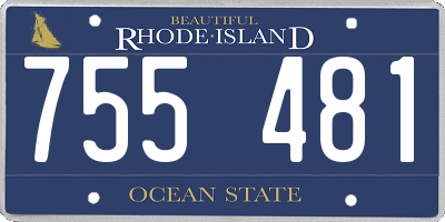 RI license plate 755481